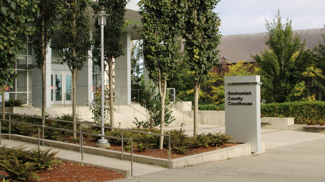 Snohomish County courthouse main entrance